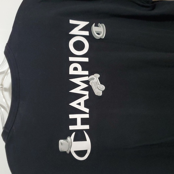 Champion Short Sleeve Black Men's T-Shirt Size L/G - Picture 8 of 10